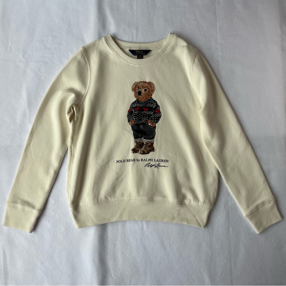 Polo Ralph Lauren Big Boys Polo Bear Fleece Sweatshirt Size‎ L (12-14) NWOT